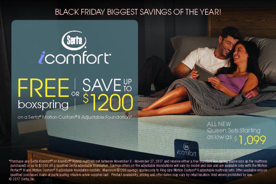 Get great deals on Serta products for Black Friday at Paulsen Appliance!