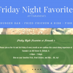 Friday Night Favorites at Faranda’s Tonight!
